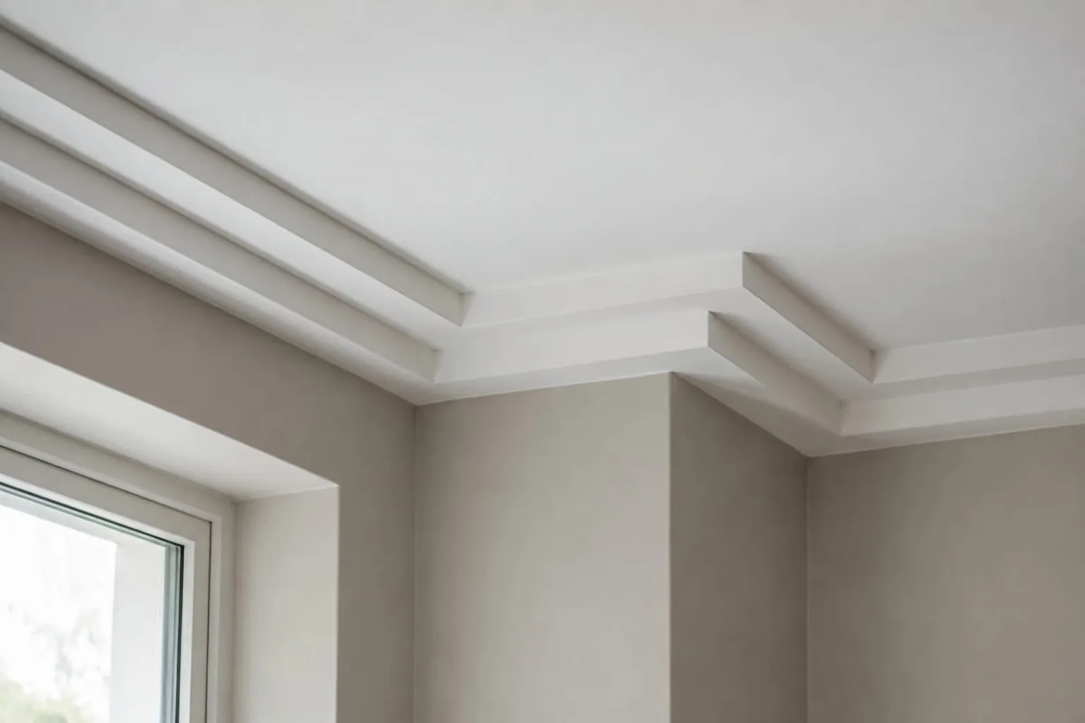 Stepped cornice running around the ceiling of a Perth home