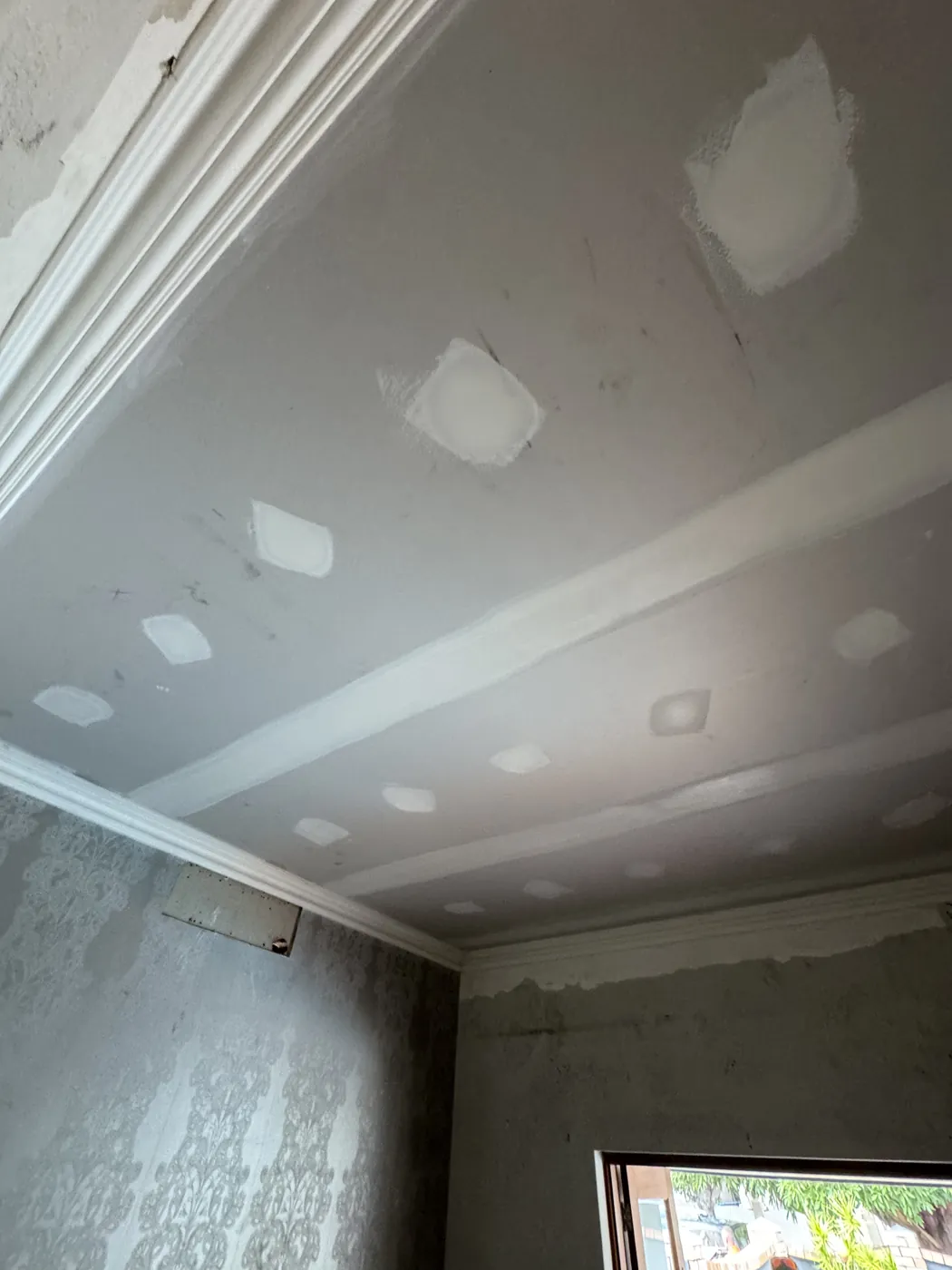 Flushed joins and screw points on the new ceiling in Mount Lawley