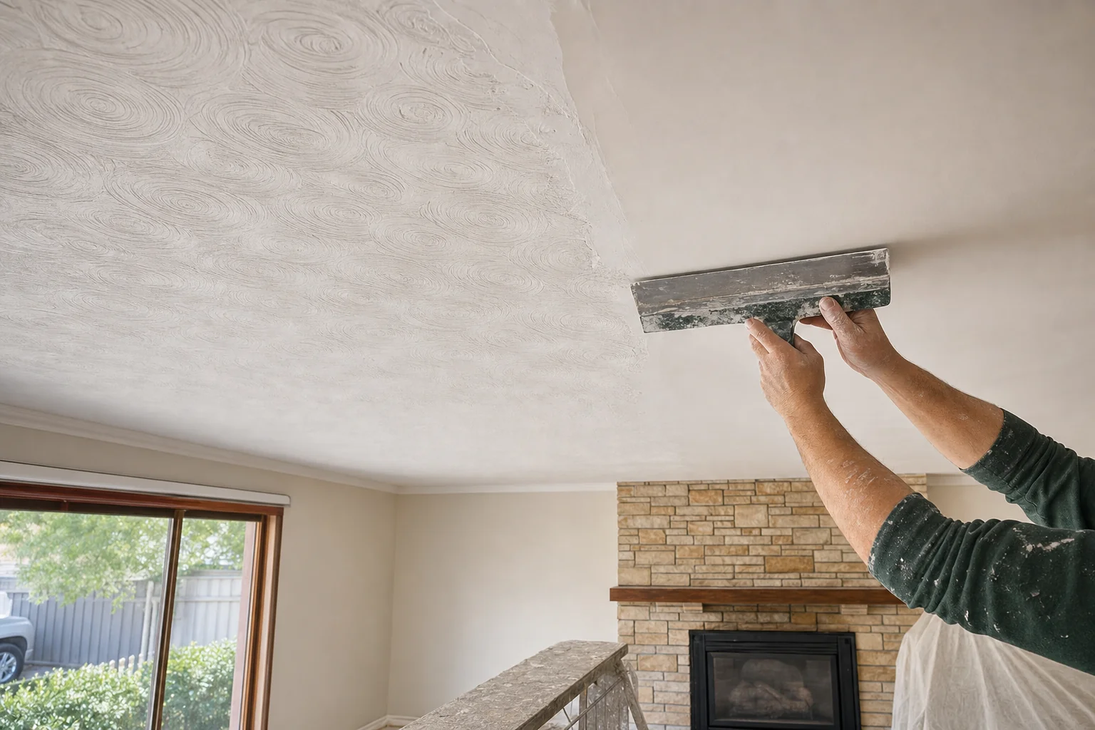 Ceiling Renovations underway in a Perth home