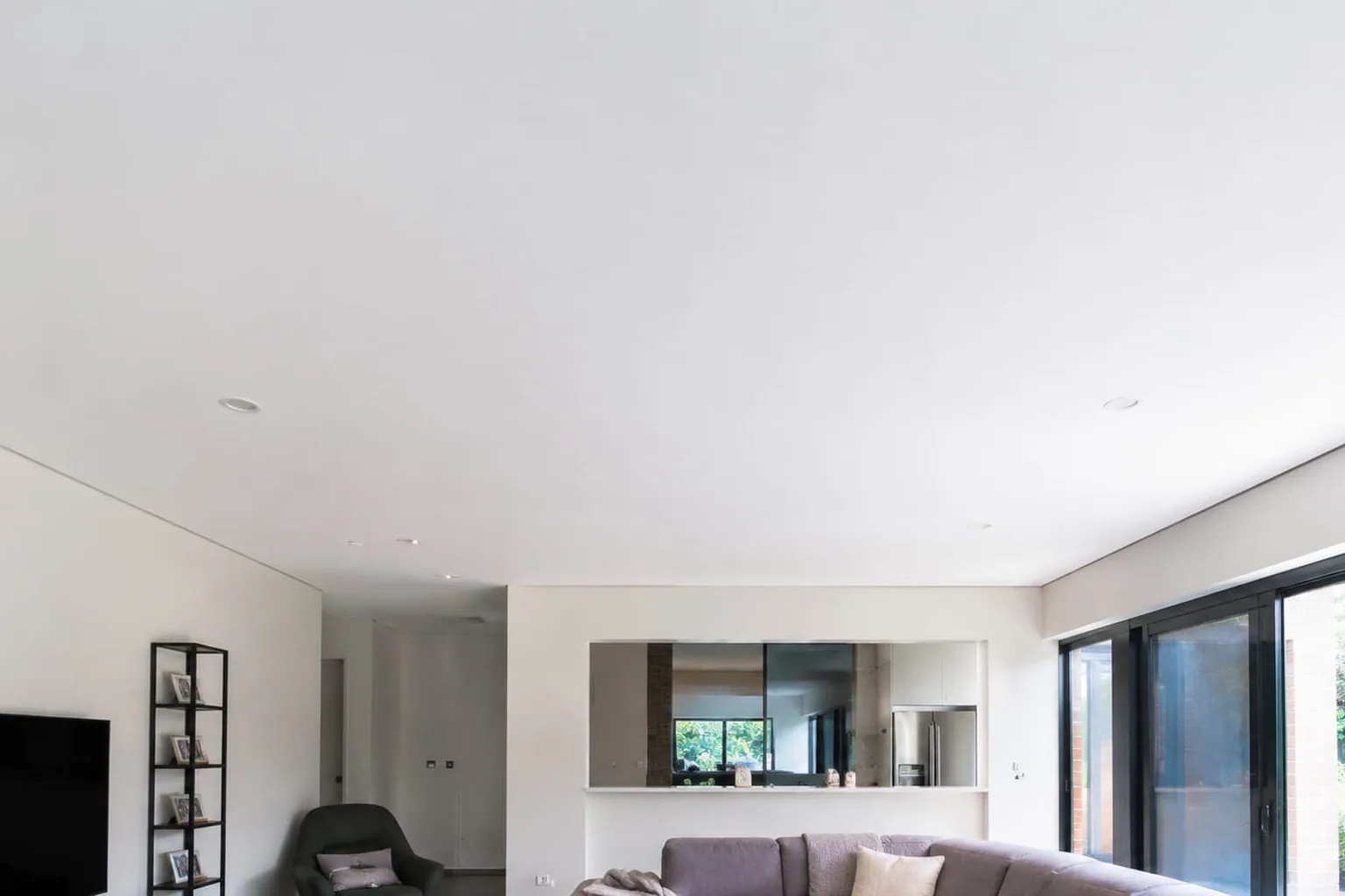 A modernised flat ceiling in a renovated Perth living room