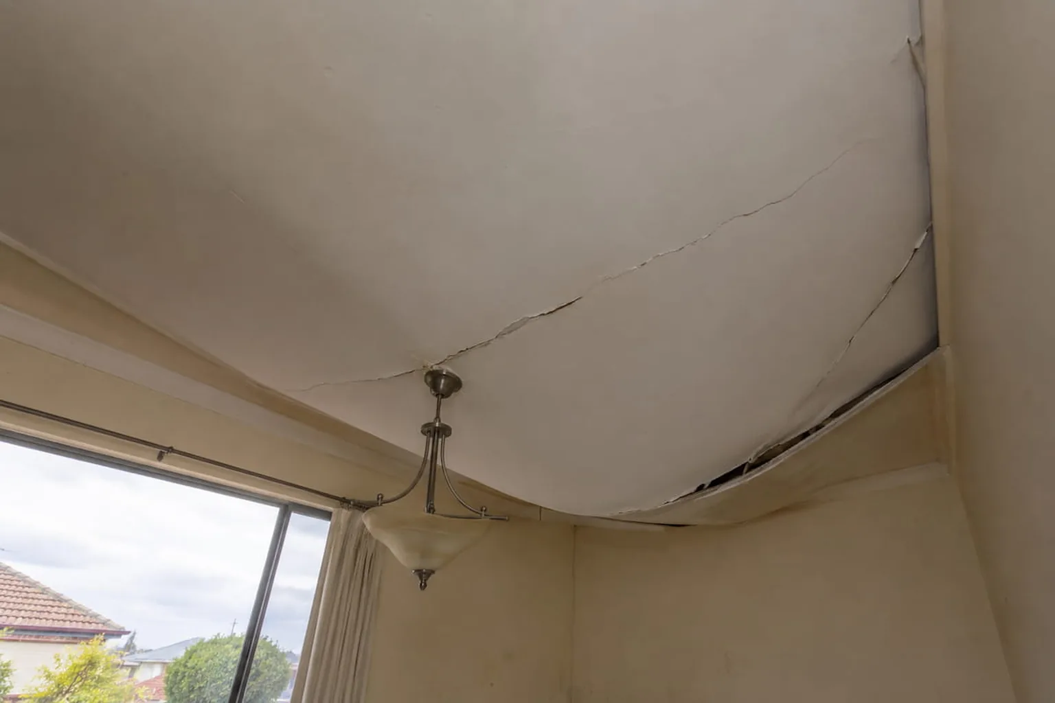 Emergency Ceiling Make-Safe underway in a Perth home
